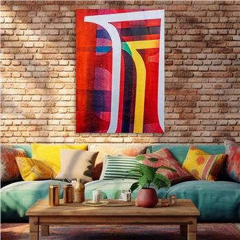 Dikey Sanat Temalı Cam Tablo 513