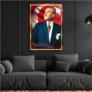 Dikey VatanTemalı Cam Tablo 287