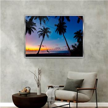 Aluminium Omlijste Natuur Thema Geharde Glasschilderij 144