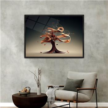 Aluminium Omlijste Natuur Thema Geharde Glasschilderij 053