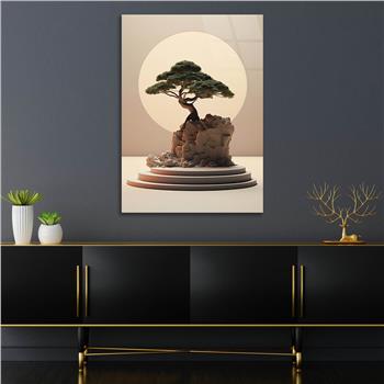 Dikey Doğa Temalı Cam Tablo 393