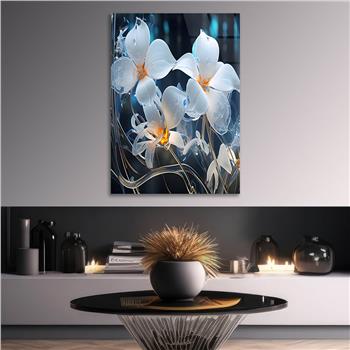 Dikey Sanat Temalı Cam Tablo 356