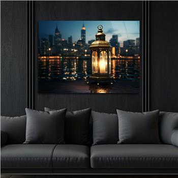 Yatay Dini Temalı Cam Tablo 201