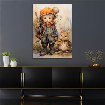 Dikey Sanat Temalı Cam Tablo 528