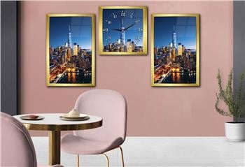 Ensemble de Tableaux et d’orloge 2 pièces sur le thème de l’art