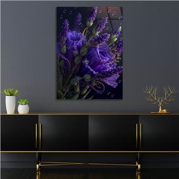 Dikey Sanat Temalı Cam Tablo 424