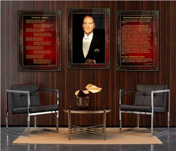  3lü Set VatanTemalı Cam Tablo 39