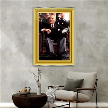 لوحة زجاجية وطني مع اطار ألمنيوم