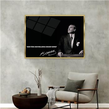 Aluminum-Framed National-Themed Tempered Glass Wall Art 037