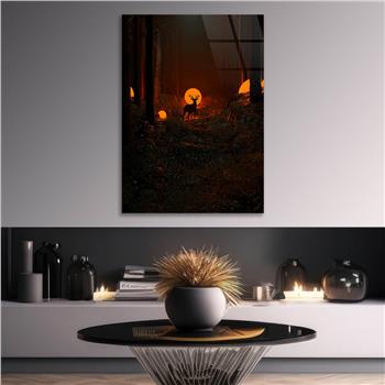 Dikey Doğa Temalı Cam Tablo 264