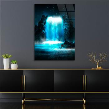 Dikey Sanat Temalı Cam Tablo 477