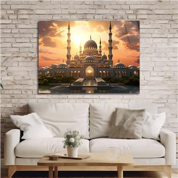 Yatay Dini Temalı Cam Tablo 203