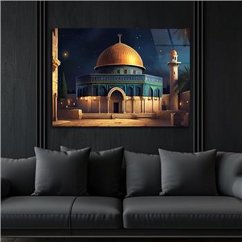 Yatay Dini Temalı Cam Tablo 166