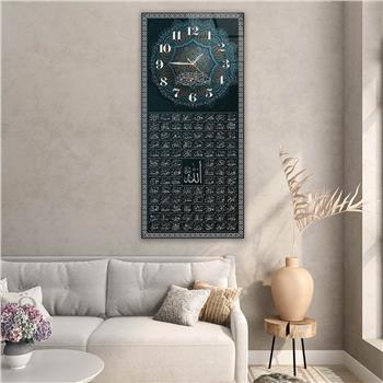 لوحة زجاجية أفقية ذات طابع ديني مع ساعة العمودية 052