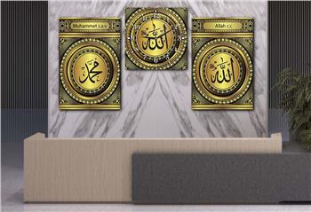 Ensemble de Tableaux et d’horloge 2 pièce sur le thème religieux