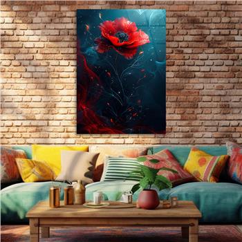 Dikey Sanat Temalı Cam Tablo 458