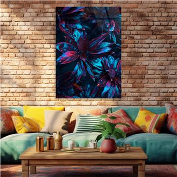 Dikey Sanat Temalı Cam Tablo 421