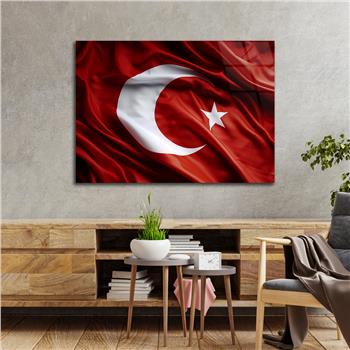 Yatay VatanTemalı Cam Tablo 137