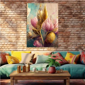 Dikey Sanat Temalı Cam Tablo 464