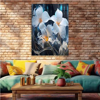 Dikey Sanat Temalı Cam Tablo 356