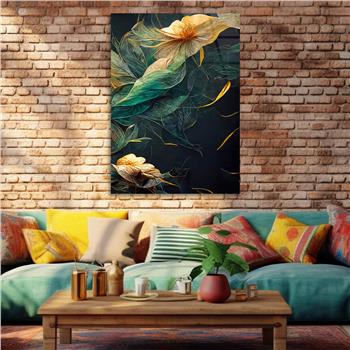 Dikey Sanat Temalı Cam Tablo 386