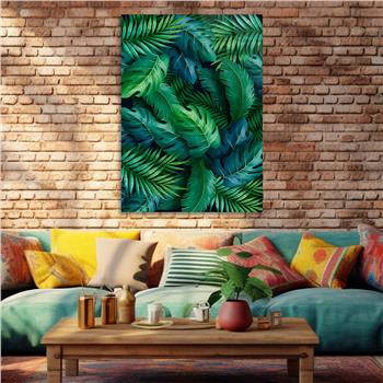 Dikey Sanat Temalı Cam Tablo 350