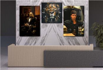 Ensemble de Tableaux et d’orloge 2 pièces sur le thème de l’art