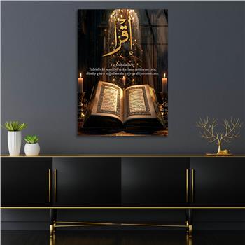 Dikey Dini Temalı Cam Tablo 304