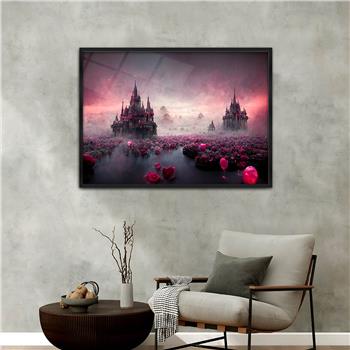 Aluminium Omlijste Natuur Thema Geharde Glasschilderij 071