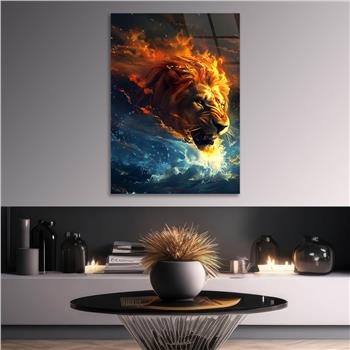 Dikey Doğa Temalı Cam Tablo 377