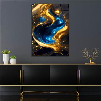 Dikey Sanat Temalı Cam Tablo 565