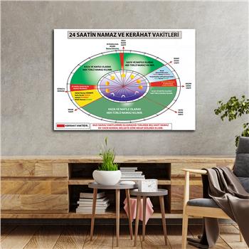 Yatay Dini Temalı Cam Tablo 181