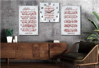 Ensemble de Tableaux et d’horloge 2 pièce sur le thème religieux