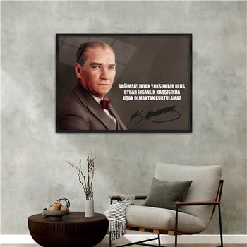 Aluminum-Framed National-Themed Tempered Glass Wall Art 007