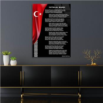 Dikey Vatan Temalı Cam Tablo 306