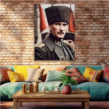 Dikey VatanTemalı Cam Tablo 200