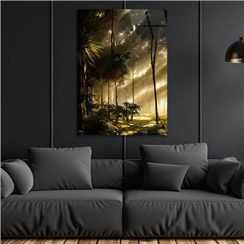 Dikey Doğa Temalı Cam Tablo 268