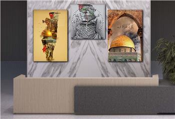 Ensemble de Tableaux et d’horloge 2 pièce sur le thème religieux