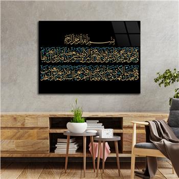 Religiöses Thema auf bedrucktem Glas