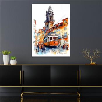 Dikey Sanat Temalı Cam Tablo 486