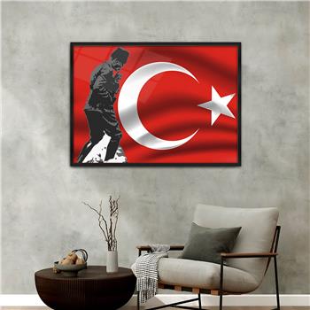 Aluminum-Framed National-Themed Tempered Glass Wall Art 027