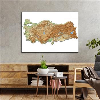 TÜRKİYE HARİTASI TEMALI CAM TABLO 