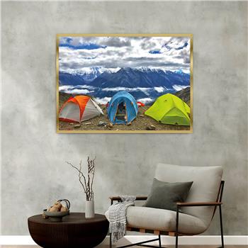 bedrucktes Glas mit Aluminiumrahmen und Kunst Themen 