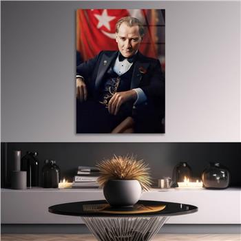 Dikey VatanTemalı Cam Tablo 205