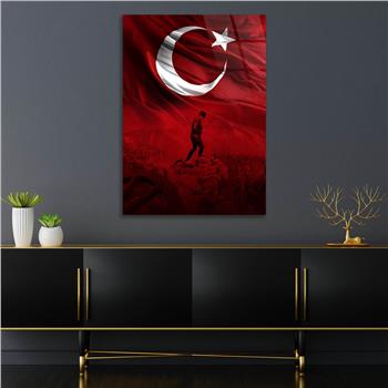 Dikey VatanTemalı Cam Tablo 152