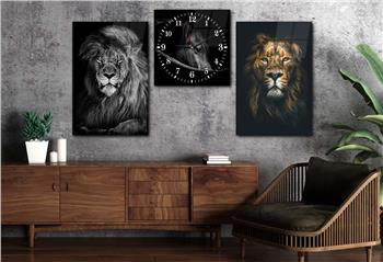 Kunst Thematisches 2-teiliges bedrucktes Glas und Uhrenset