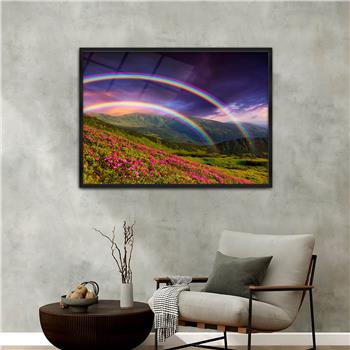 Aluminium Omlijste Natuur Thema Geharde Glasschilderij 147