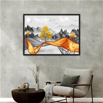 Alüminyum Çerçeveli Doğa Temalı Cam Tablo 020