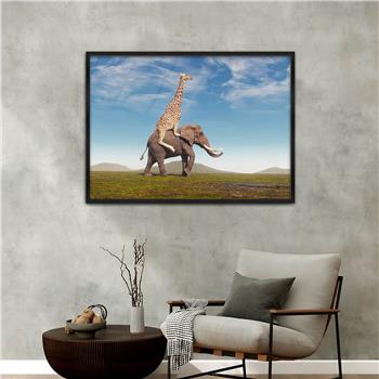 bedrucktes Glas mit Aluminiumrahmen und Natur Themen 