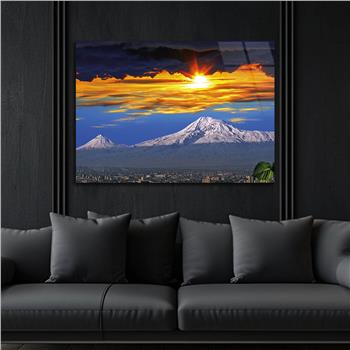 Thema Natur auf bedrucktem Glas